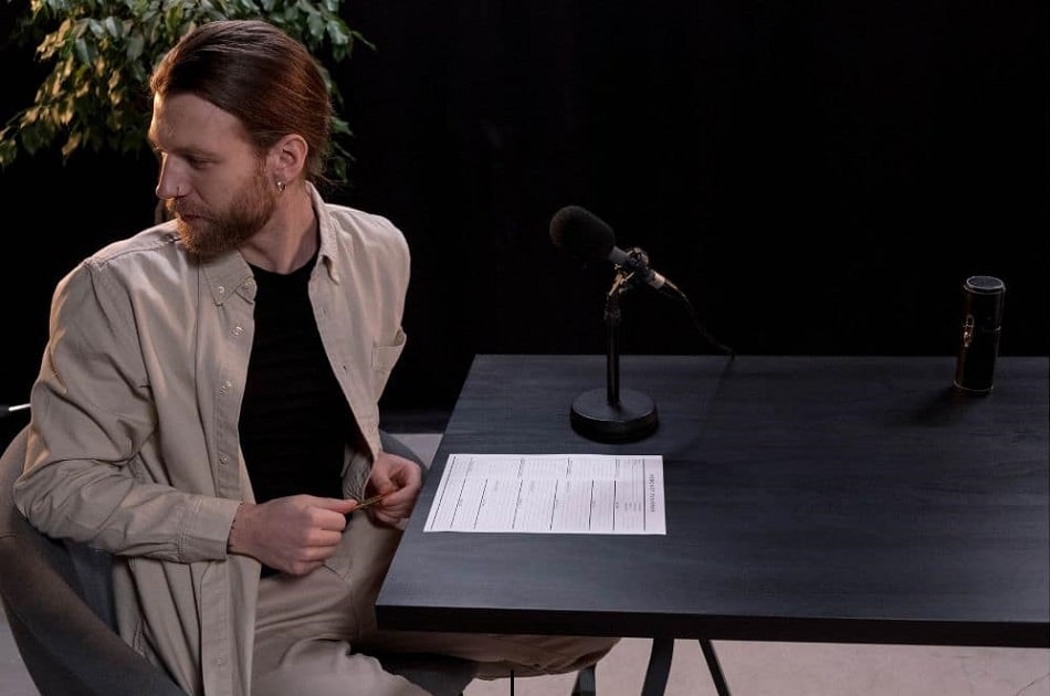 a host getting ready to air his first podcast episode 